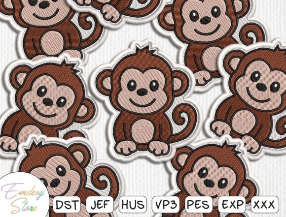 Cute Monkey Patches Embroidery Design Review