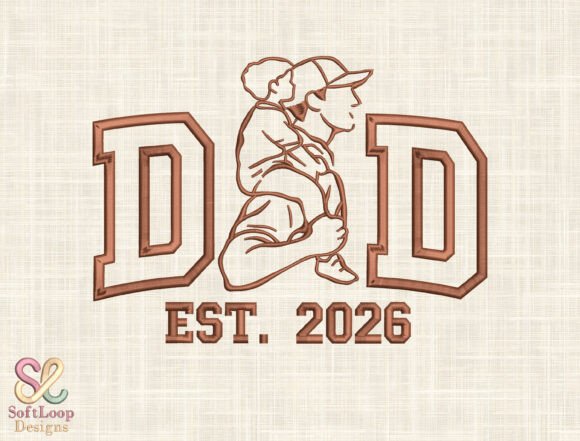 Dad Est. 2026 Machine Embroidery