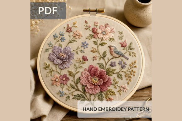 Floral Bird Hand Embroidery Pattern Review