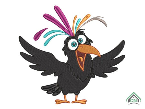 Funny Black Bird Embroidery Design Review
