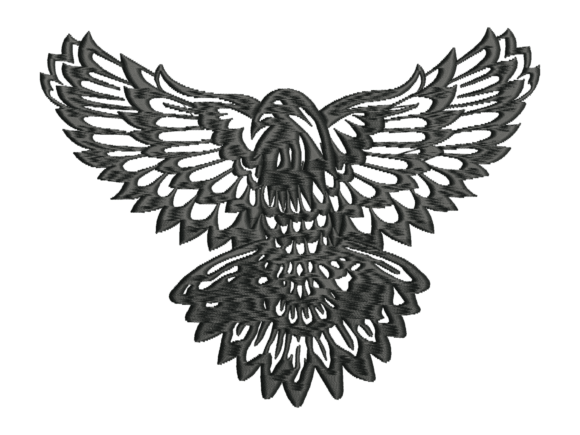 Gothic Eagle Wings Embroidery for Seasonal Collections