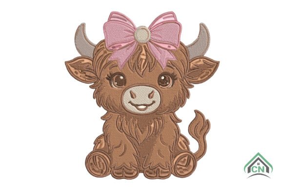 Highland Cow Cute Embroidery Design Review